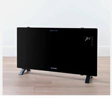 Blaupunkt Slimline Glass Panel Heater Freestanding LCD 4 Modes With Timer -Black