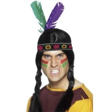 Native American Inspired Feathered Headband Fancy Dress Accessory