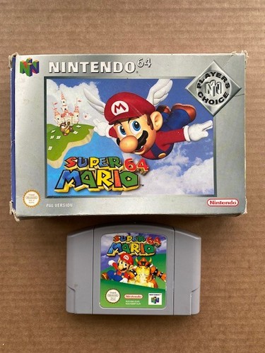 N64 super mario game boxed - n64,