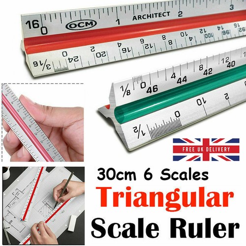 Triangular scale ruler 30cm - triangular,