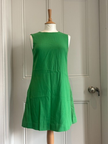 Green wool goat shift dress - shift,