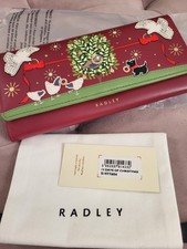 RADLEY purse 12 Days Of Christmas Red Leather Flapover Matinee Purse BNWT