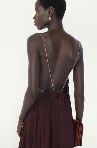Zara burgundy dress with - zara,