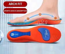 Orthotic Insoles For Arch Support Plantar Fasciitis Flat Feet Gel Heel Back Pain