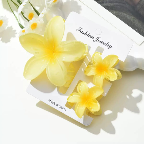 Flower design hair claw - design,