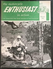 HARLEY DAVIDSON ENTHUSIAST Motorcycle Newspaper Magazine FEB 1962 USA