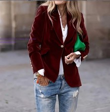 Women Suit Jacket Golden