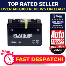 CTM4L-BS PLATINUM AGM Motorcycle Battery Replaces YB4L-B