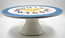 LOVELY NEW UNUSED CATH KIDSTON CERAMIC CLOCK CAKE STAND VERY RETRO TAZZA 10"