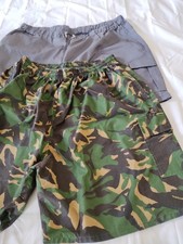 Men's Camo Combat Cargo Army 3/4 Shorts & Grey Cargo Shorts Size 5XL