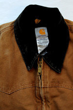 Carhartt  men's Santa Fe jacket large regular brown duck cotton J14 BRN LJKTC764