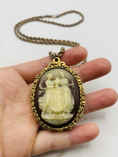 Vintage cameo empty solid - vintage,