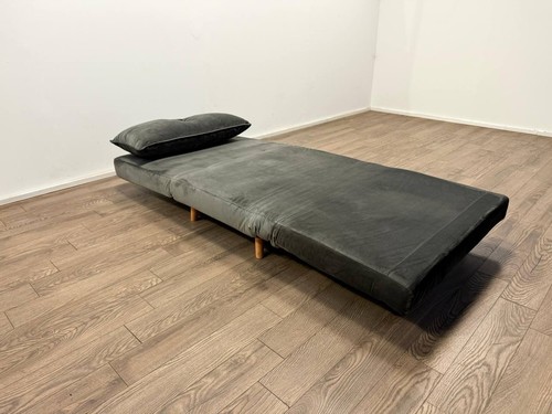 Roma grey velvet - grey, chairbed