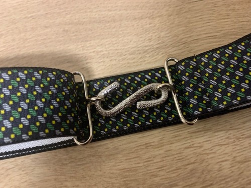 Elasticated snake belt - elasticated, green