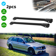 Roof Racks Cross Bars Set Black Bar For BMW 3 E46 Touring Wagon Estate 1999-2005