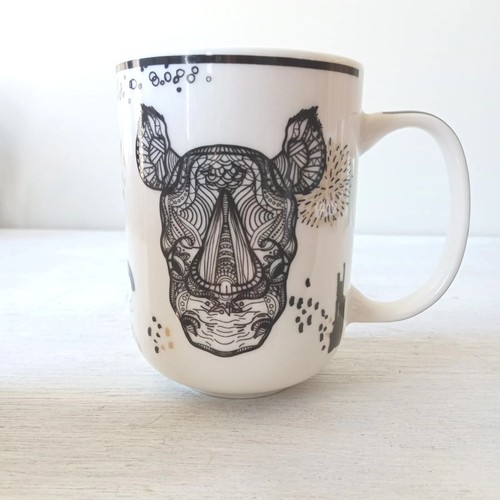 Rhino mug geometric pattern - rhino,