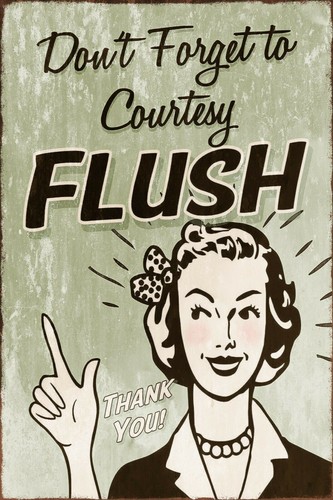 Don forget flush retro - to, flush!