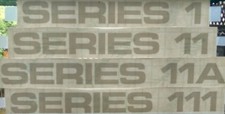 1 × "SERIES" sticker/decal for Land Rovers. S 1, 11, only. IN WHITE. 