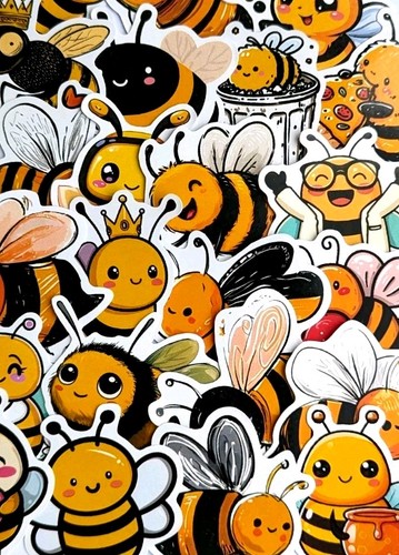 Bumble bee stickers cute - stickers,