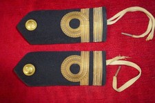 ORIGINAL PAIR OF ROYAL NAVY OFFICERS RANK EPAULETTES. J. STARKEY, LONDON