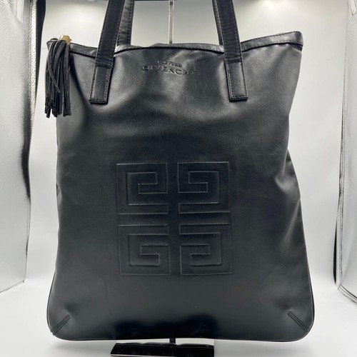 Givenchy black leather tote - black,