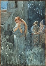 The Wild Swans Hans Andersen - Watercolour Painting - Pre-Raphaelite Style