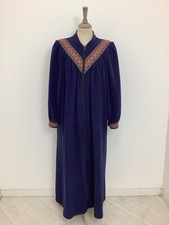 Vintage 70s Vanity Fair housecoat blue nightie dressing gown nightgown robe #V1