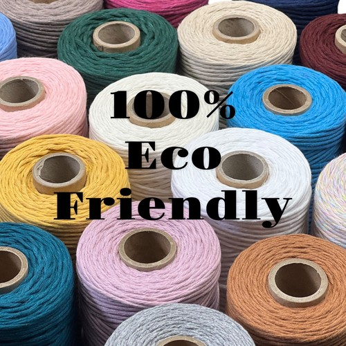 Eco single twisted cotton cord - twisted,