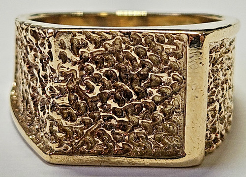 9ct yellow gold bark effect - gold,