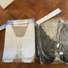 8 x Large Angel Wings White/ Black Feathered 30x40cm Halloween Fancy Dress 