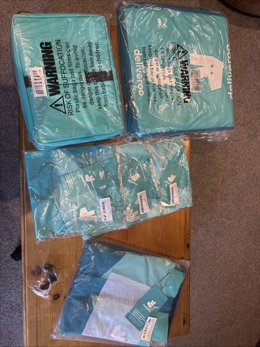 Deliveroo kit bags and jacket - and,