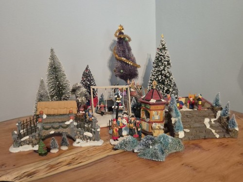 Christmas village scene - christmas,