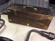 Unusual Antique Tools  in Handmade Box -Fenton & Marsden Nurse Ward & Payne  etc