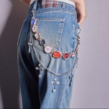 Vintage handmade watch chain