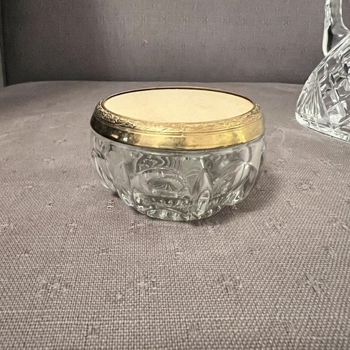 Vintage glass trinket box - vintage,