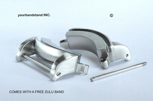 Silver brushed finish adapter