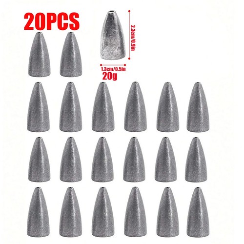 20pcs bullet fishing sinker - bullet,