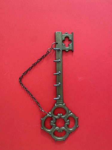 Vintage brass key holder rack - vintage,