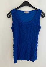 NEW  Matalan Ladies UK 10 Lacey tiered blue tunic top sleeveless