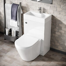 Debra 2 in 1 Compact Basin and BTW Rimless Toilet Combo Space Save Cloakroom 
