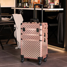 3 In 1 Makeup Trolley Beauty Trolley Case Hairdressing Case with Drawer on Wheel