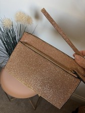 Rose Gold Shimmer Clutch Bag