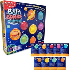 Zimpli Kids - 9 x Solar System Bath Bombs Gift Set New but 2 bombs damaged, scru