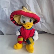 Vintage Donald Duck Walt Disney World Soft Toy Plush Mexican Maracas 80s 90s