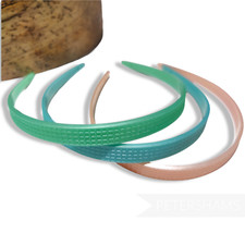 Vintage 1960 s  Made in England  Skinny 8mm Wide Fine Grid Pattern Headband