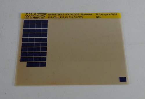 Microfiche spare parts catalog - parts,