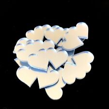 Joined Love Hearts Shaped Crafting Mirrors Pks 10, Many Colours/Sizes, Engraving