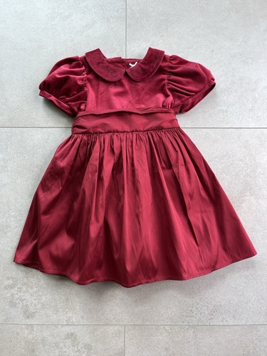 Girls next red taffeta dress - next,