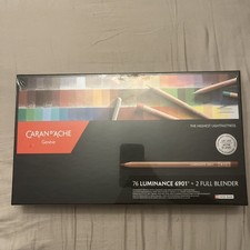 Caran D'Ache Luminance 6901 Pencils, 76-Pack  Plus 2 Blenders Brand New