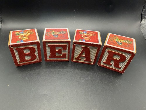 Vintage wooden alphabet - wooden,
